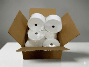Box of Hyosung heavy thermal paper rolls - 3 1/8" x 815'